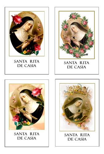 Santa Rita De Casia 50 Estampas Enmicadas Tarjetas Cromos