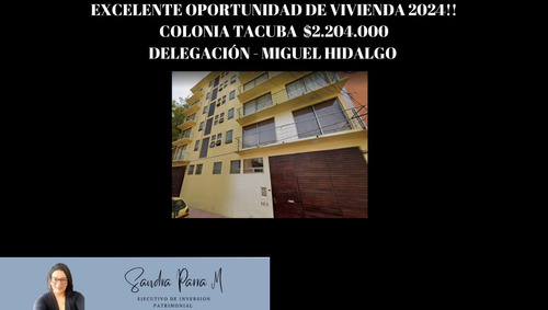 Excelente Oportunidad De Inversión Patrimonial 2024!! Apartamento Colonia Tacuba, En Perfecto  Estado De Conservación , Zona De Excelente Plusvalía $ 2,204,000 -spm-20-adj-bn