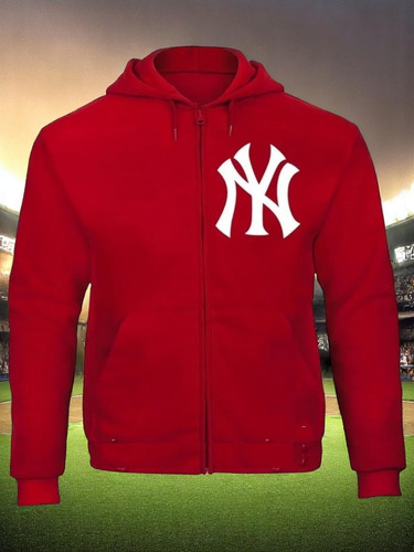 Sudadera New York Yankees Mlb Hoodie Capucha Con Cangurera