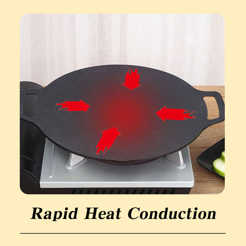 Sartén Antiadherente Para Barbacoa Con Asas De Metal Para Us