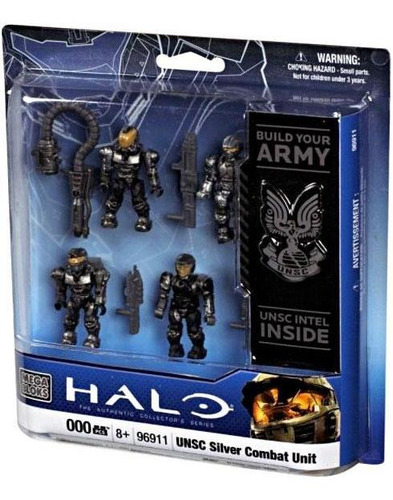 Halo Unsc Unidad Combate Plata Set Mega Bloks 96911