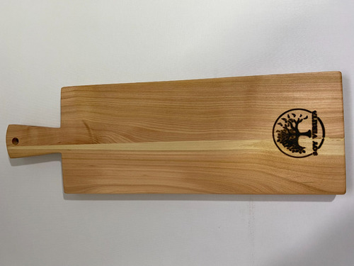 Tabla Aperitivo/parrillera En Madera Lenga 45x15cm Con Mango