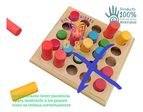 Juego Didáctico Tablero Madera Clasificación Niveles Niños