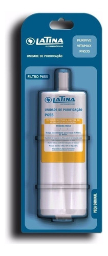 Filtro Refil Latina P655 Purifive Vitamax Pa731 Pa735 Pn535 Cor Branco