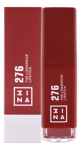 Lápiz Labial 3ina Longwear 276, Marrón Castaño, Acabado Mate