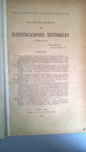 Boletín Instituto De Investigaciones Históricas 22 Piccirill