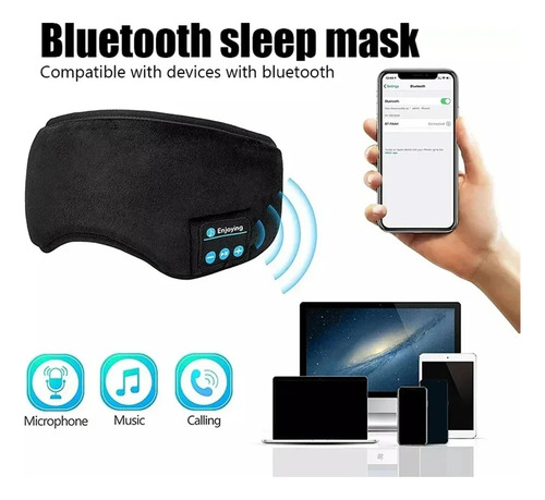 Auriculares Con Máscara Para Dormir Bluetooth Sleep Headb3d