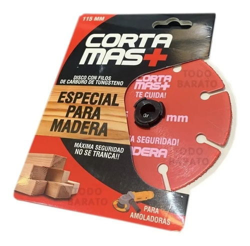 Disco Corte Madera Multimaterial Tungsteno 115mm No Tranca