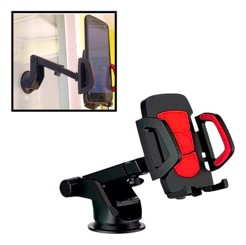 Suporte De Celular Veicular C/ Ajustável Trava Automática