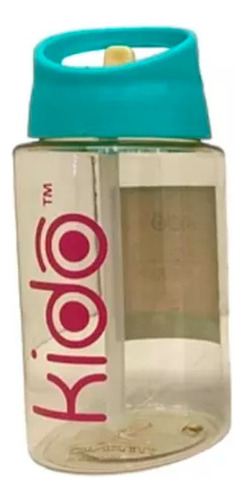 Botella Infantil Con Bombilla Para Agua Jugo Amarillo