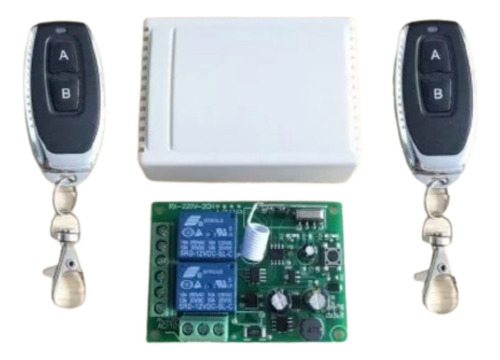 2 Controles Remotos 433 Mhz Con Receptor 127v .85 A 220v