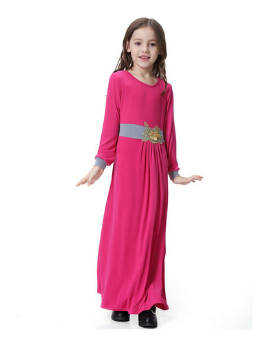 Vestido Musulmán Para Bebé Niña Con Hijab - Algodón, Manga Larga, Tallas 6-12 Meses, Ideal Para Ocasiones Especiales