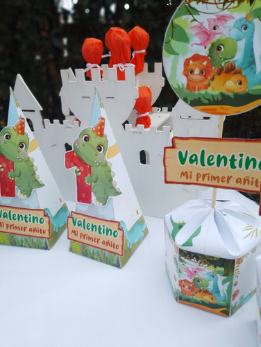 Centros De Mesas Y Piramides Dino Bebe Cumpleaños Adorno