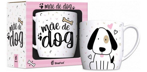 Caneca Porcelana Xícara Mãe De Dog Personalizada Presente 