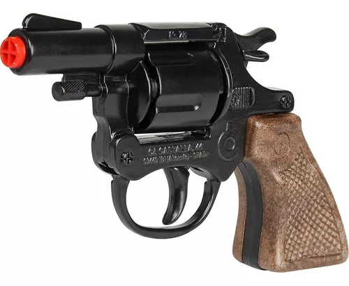 Pistola de policía de juguete con 32 fulminantes, revólver
