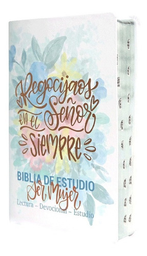Imagen 1 de 4 de Biblia Reina Valera 1960 Letra Grande Estudio Mujer Flores