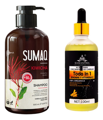Shampoo Sumaq Kiwicha + Aceite Capilar De Jengibre