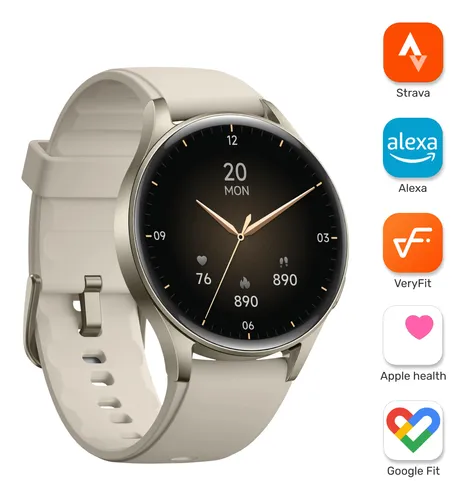 Pack Smartwatch Lhotse Vibe 05 Cream + Audífonos Deportivo Blanco Blanco