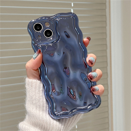 Funda Para iPhone, Lujosa, Chapada En 3d, Textura Ondulada, Suave Y Lisa, Coche