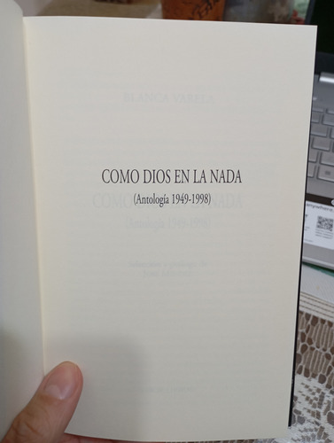 Como Dios En La Nada - Blanca Varela, Visor Poesía