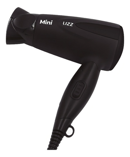 Secador De Cabelo Lizz Mini Preto 1200w Viagem
