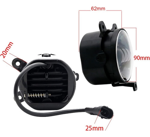 Faro Led Luz Blanca Neblinero Cocuyo 3.5 Pulgadas 5 Led