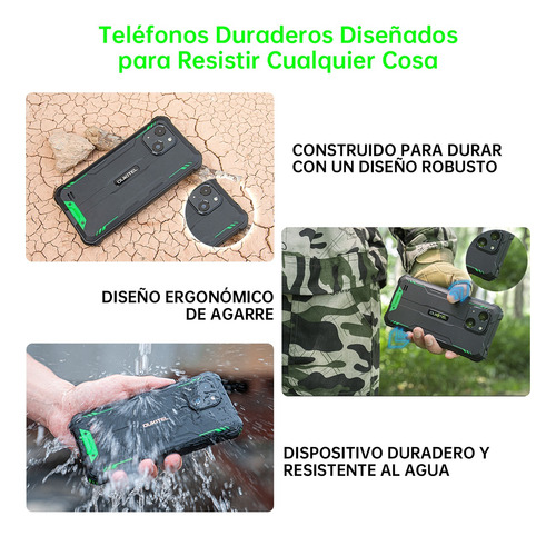 Oukitel Wp32pro Teléfono Celular Inteligente Dual Sim 24(6+18)+256gb Expansión De 1tb 6300mah 6.0in Hd Ip69k Impermeable Rugged Smartphone Faceid/nfc