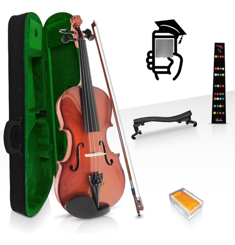 Kit Violín 4/4 Completo Madera Pino Divarius 