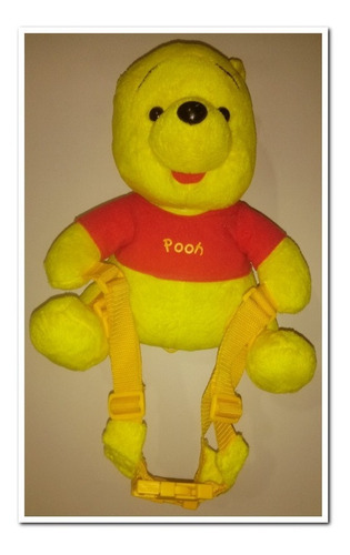 Winnie Pooh Mochila Arnés Peluche, 30x25 Cms. Aprox