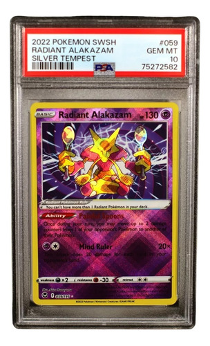 Pokemon: Tcg 2022 Swsh Radiant Alakazam Silver Temp.#059 10