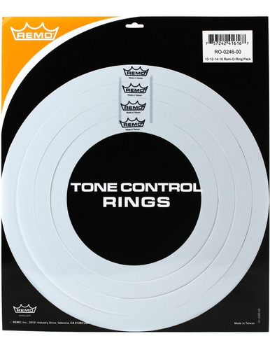 Remo Tone Control Rings Pack Anillos Reductores De Armónicos