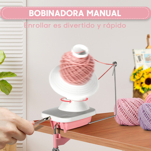 Bobinadora De Hilo Para Crochet, Antideslizante Enrollador De Bolas De Estambre De Manera Eficiente Con Menor Ruido Para Bolas , Devanadora De Hilo Regalo Para Los Amantes Del