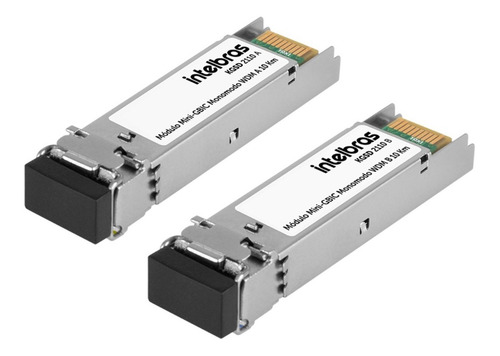 Imagem 1 de 6 de Kit A E B Módulo Mini-gbic Gigabit Ethernet Monomodo 10km
