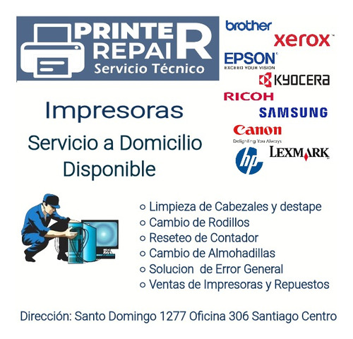 Servicio Técnico De Impresora A Domicilio O Nuestro Taller