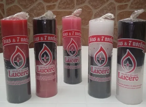 comprar Velones 7 Días Y 7 Noches Combinados, Rojo\u002Fnegro X 1 Unidad
