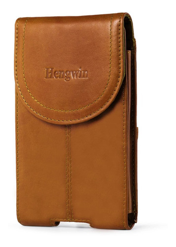 Hengwin Funda Para Cinturon iPhone 14 13 12 Piel Autentica