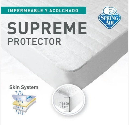 Imagen 8 de 9 de Protector Cubre Colchón Spring Air Impermeable Queen Size
