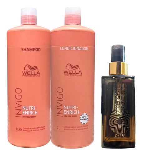 Wella Nutri Enrich Nutrição Reparação Sebastian Dark Oil Kit