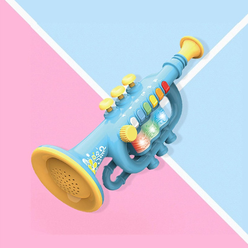 Instrumentos De Juguete Para Juguetes Trompeta Azul