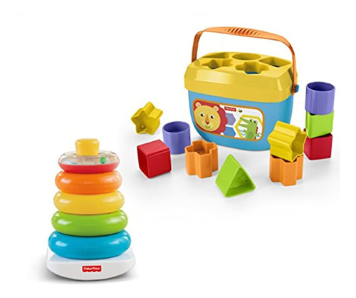 Paquete De Fisher-price Rock-a-stack Y Baby's First Blocks [