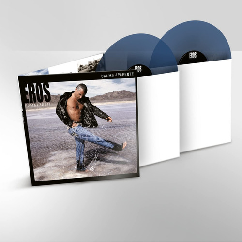 Eros Ramazzotti Calma Aparente Lp 2vinilos De Color Azules 