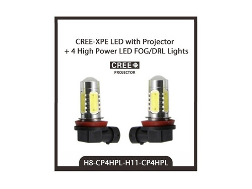 H11-cp4hpl Cree-xbd Led C/ Projector + 4 Drl/ Neblina