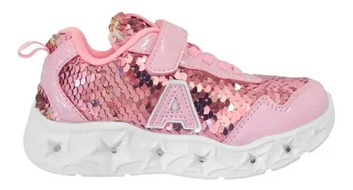 Zapatillas Addnice Con Luz Starlight Bianca Ni a Rosa