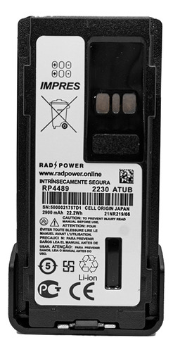 Bateria Rad Power Para Radios Motorola Dgp Pmnn4489 Impress