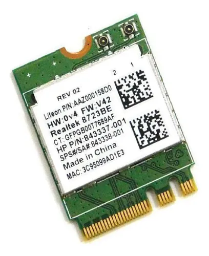Realtek Rtl8723be 802.11 Bgn Wifi Adapter Problem WiFi inalámbrico Realtek RTL8723be 802.11 Bt Ngff HP 843337-001