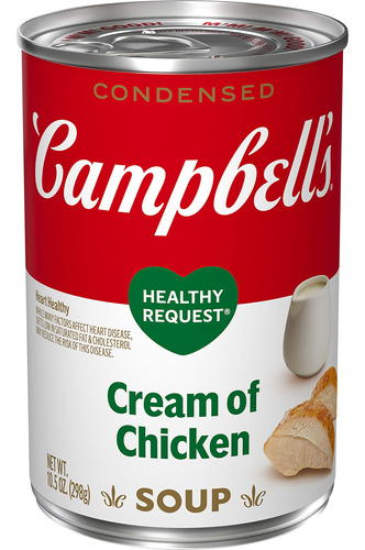 Campbell's Crema Condensada De Sopa De Pollo Saludable Y Sal