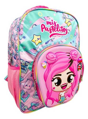 Mochila Mis Pastelitos Botones Charms Primaria Ruz Original
