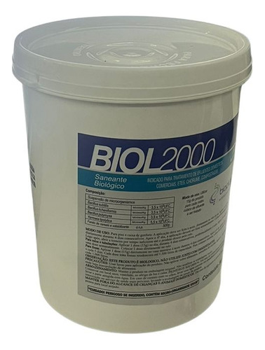 Biol2000 Enzima Biodegradador Limpa Fossa Caixa Gordura 500g