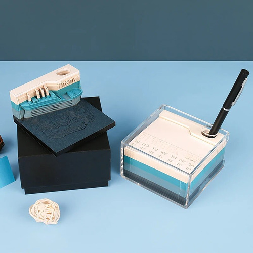 Bloc De Notas 3d Omoshiroi Block, Mini Barco, Calendario 3d,