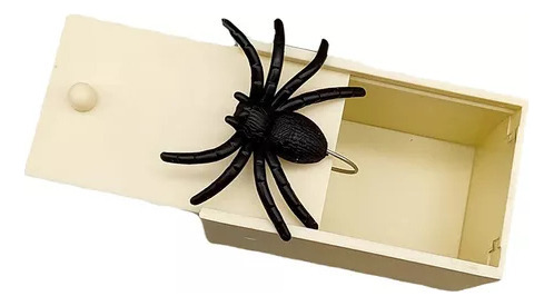Caja De Madera Araña Bromas Susto Sorpresa